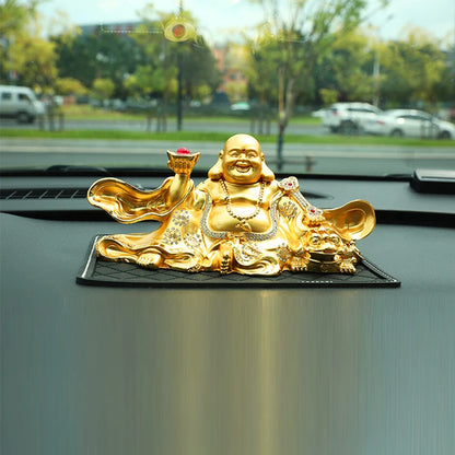 2023 HOME Company SHOP CAR Efficacious thriving business Money Diamonds Maitreya good luck safety MI LE FO Buddha brass statue