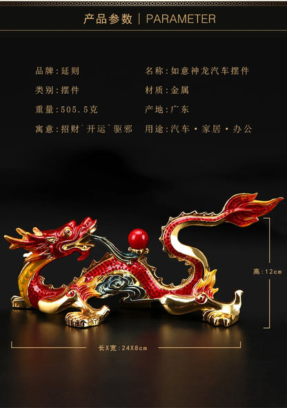 2023 HOME Company SHOP CAR Good decoration Efficacious Money Drawing thriving business Lucky Royal Dragon FENG SHUI statue