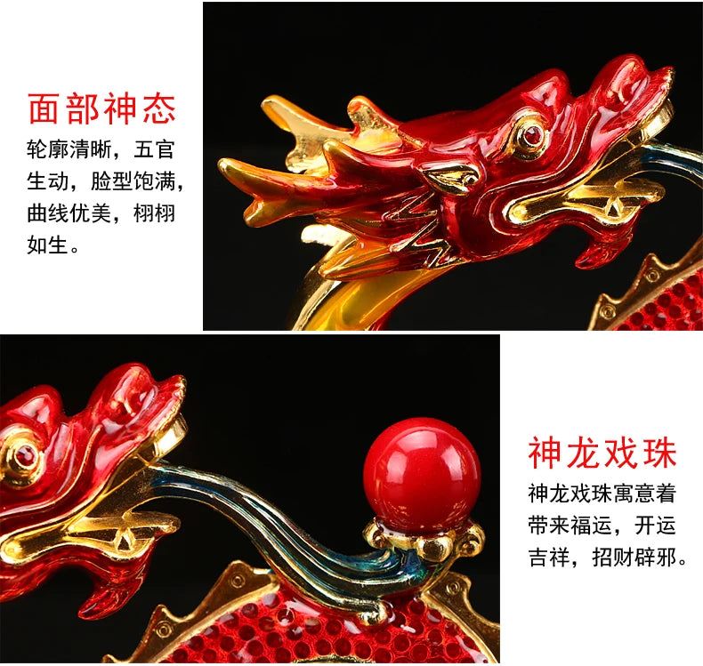 2023 HOME Company SHOP CAR Good decoration Efficacious Money Drawing thriving business Lucky Royal Dragon FENG SHUI statue