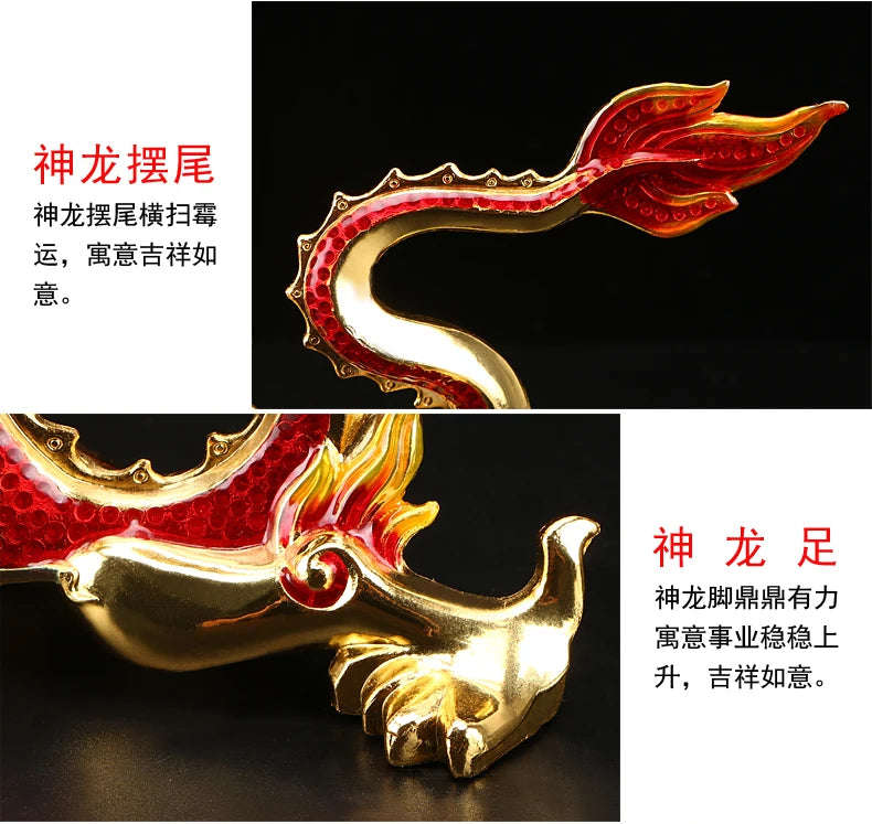 2023 HOME Company SHOP CAR Good decoration Efficacious Money Drawing thriving business Lucky Royal Dragon FENG SHUI statue