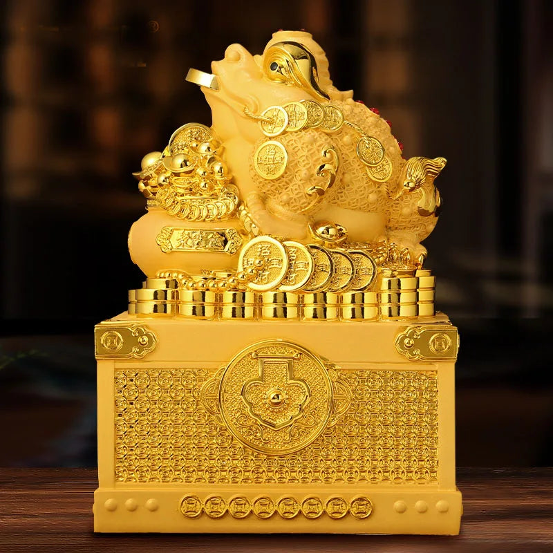 2023 HOME Store bring wealth and fortune Prosperous Auspicious GOOD LUCK gold fortune JIN CHAN talisman statue Good FENG SHUI