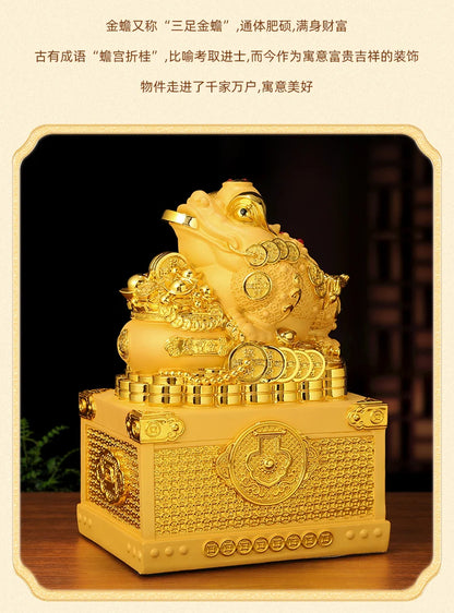 2023 HOME Store bring wealth and fortune Prosperous Auspicious GOOD LUCK gold fortune JIN CHAN talisman statue Good FENG SHUI