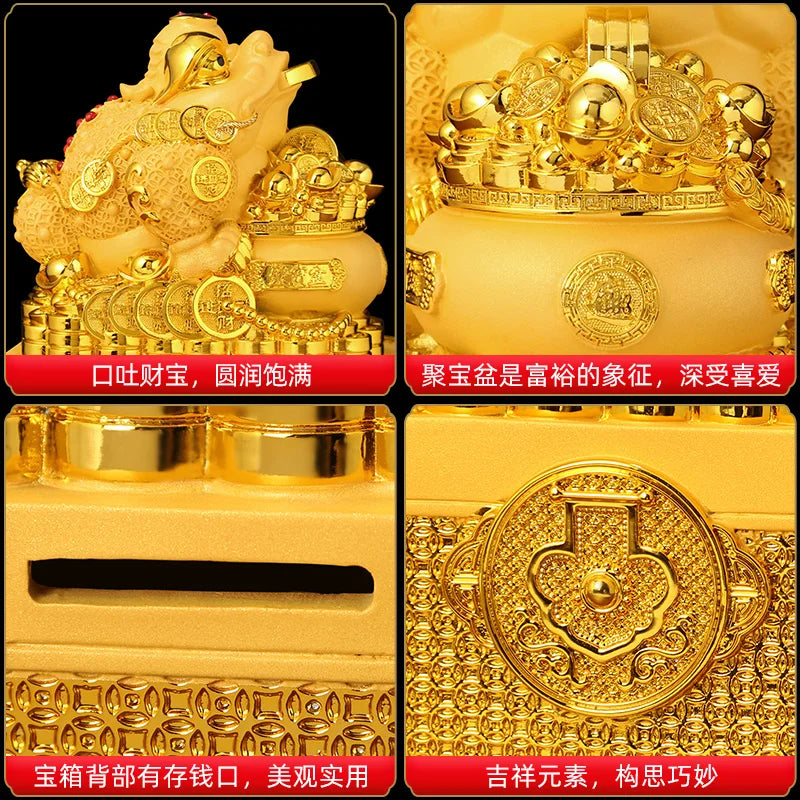 2023 HOME Store bring wealth and fortune Prosperous Auspicious GOOD LUCK gold fortune JIN CHAN talisman statue Good FENG SHUI