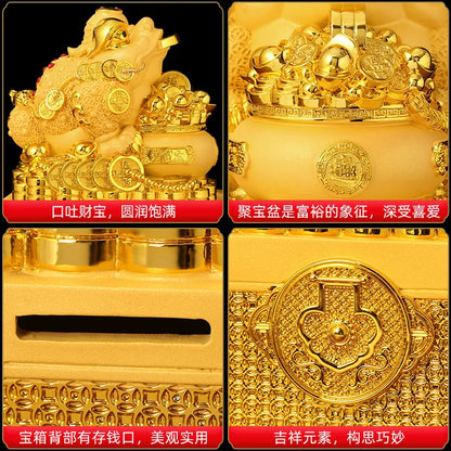 2023 HOME Store bring wealth and fortune Prosperous Auspicious GOOD LUCK gold fortune JIN CHAN talisman statue Good FENG SHUI