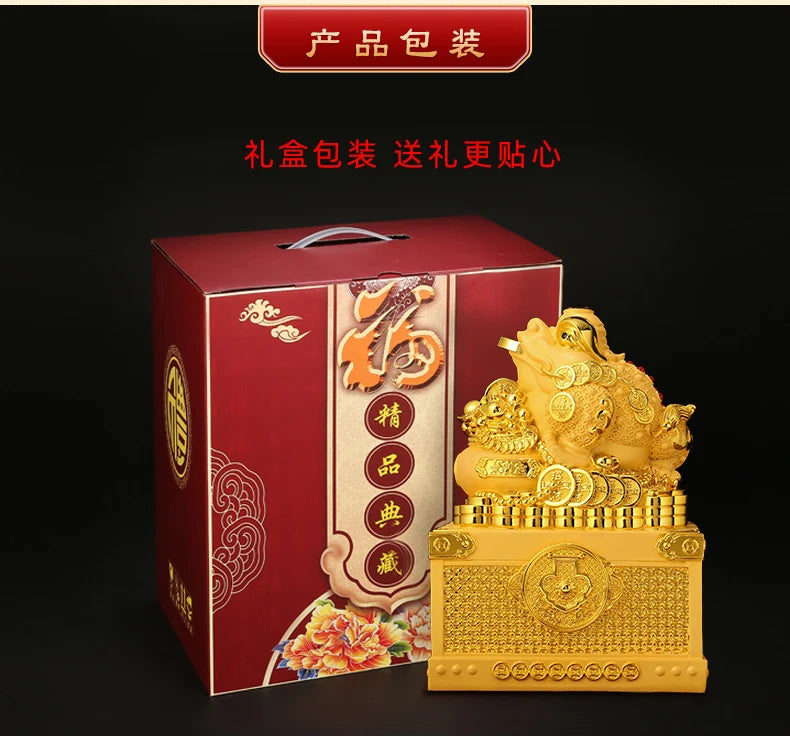 2023 HOME Store bring wealth and fortune Prosperous Auspicious GOOD LUCK gold fortune JIN CHAN talisman statue Good FENG SHUI