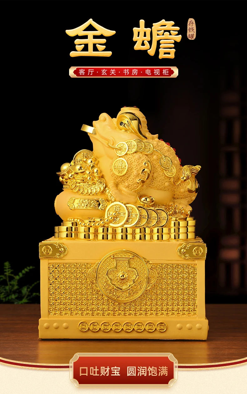 2023 HOME Store bring wealth and fortune Prosperous Auspicious GOOD LUCK gold fortune JIN CHAN talisman statue Good FENG SHUI