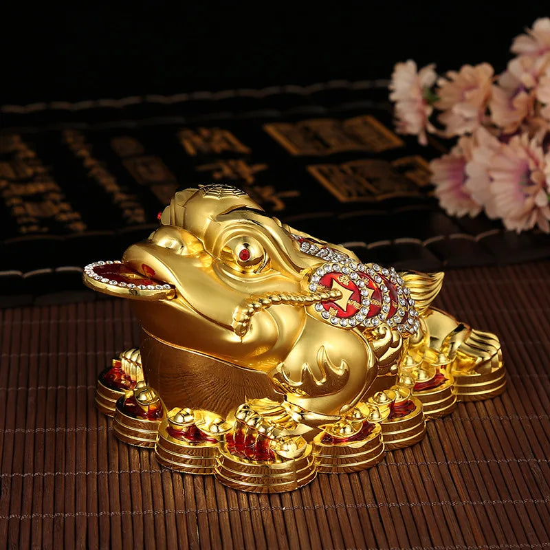 2023 HOME living room CAR SHOP Recruit wealth golden Copper JIN CHAN GOOD LUCK FENG SHUI talisman Decorative ornaments