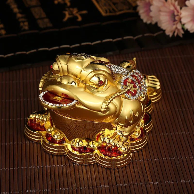 2023 HOME living room CAR SHOP Recruit wealth golden Copper JIN CHAN GOOD LUCK FENG SHUI talisman Decorative ornaments