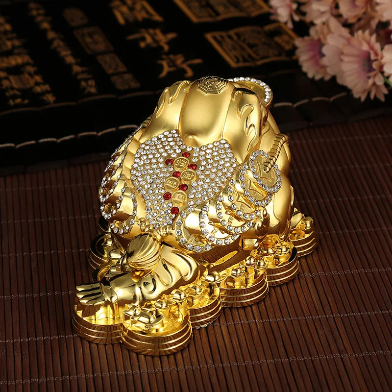 2023 HOME living room CAR SHOP Recruit wealth golden Copper JIN CHAN GOOD LUCK FENG SHUI talisman Decorative ornaments