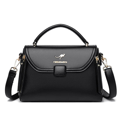 2023 High Quality Leather Shoulder Messenger Bag For Women Luxury Trend Ladies Handbag Designer Simple Female Messenger Tote Sac