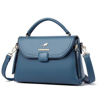 2023 High Quality Leather Shoulder Messenger Bag For Women Luxury Trend Ladies Handbag Designer Simple Female Messenger Tote Sac