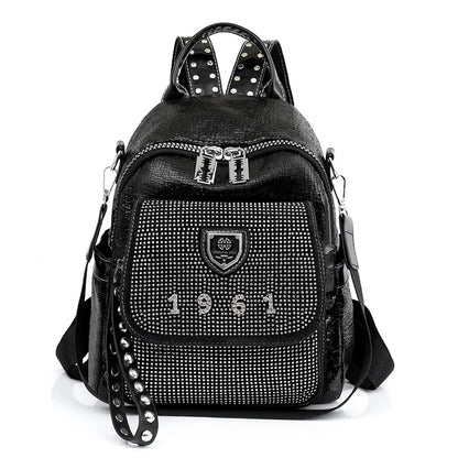 2023 High Quality Soft Leather Anti Splash Fabric Backpack Fashion Women's Brand Designer Backpack New Casual Student Schoolbags