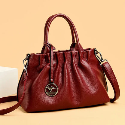 2023 High Quality Soft Leather Women's Shoulder Crossbody Bags Designer Large Capacity Handbags Luxury Female Messenger Tote Sac