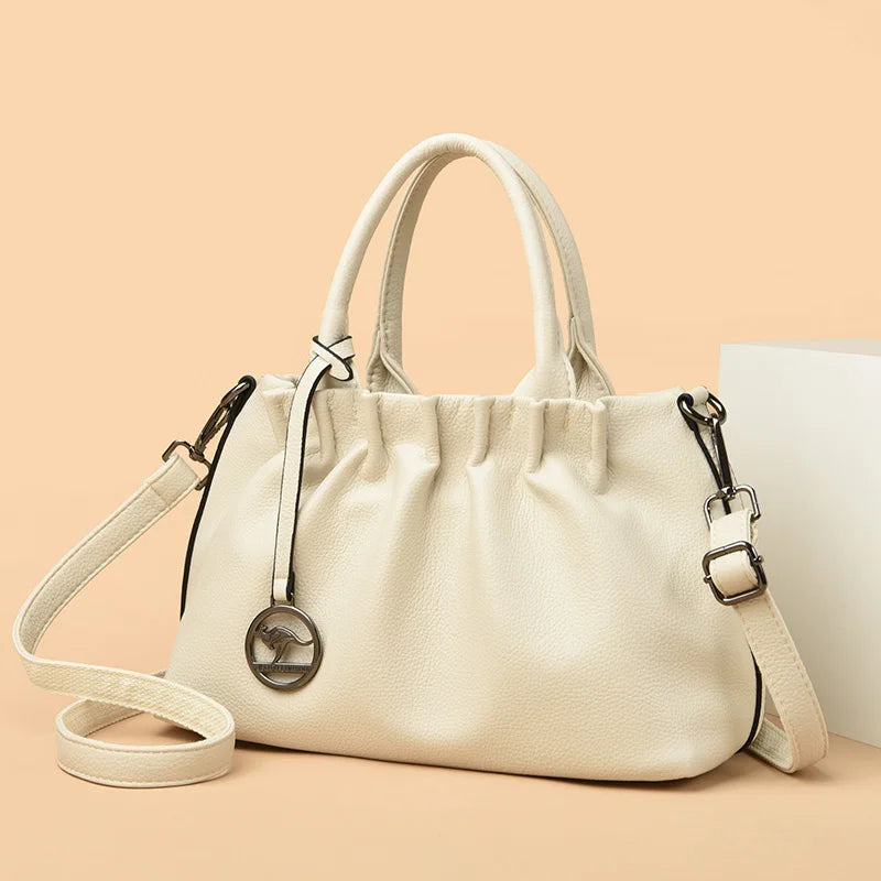 2023 High Quality Soft Leather Women's Shoulder Crossbody Bags Designer Large Capacity Handbags Luxury Female Messenger Tote Sac