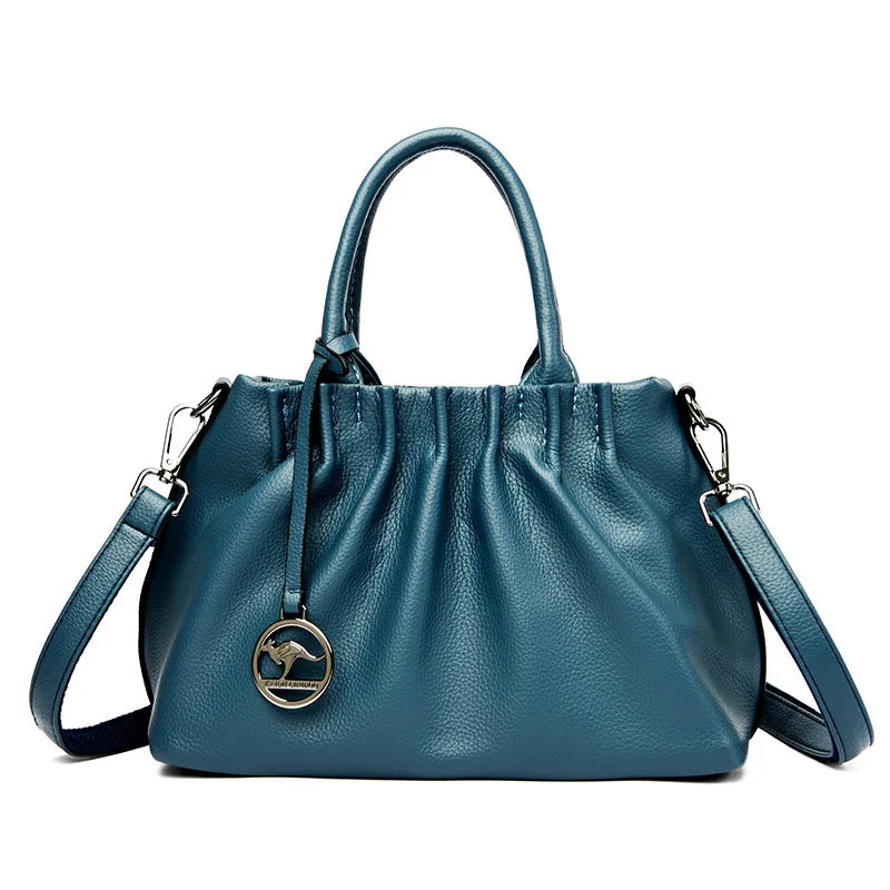 2023 High Quality Soft Leather Women's Shoulder Crossbody Bags Designer Large Capacity Handbags Luxury Female Messenger Tote Sac