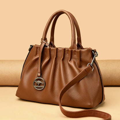 2023 High Quality Soft Leather Women's Shoulder Crossbody Bags Designer Large Capacity Handbags Luxury Female Messenger Tote Sac
