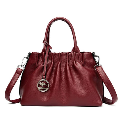 2023 High Quality Soft Leather Women's Shoulder Crossbody Bags Designer Large Capacity Handbags Luxury Female Messenger Tote Sac