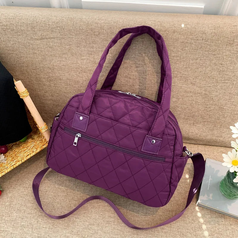 2023 High Quality Solid Color Women Nylon Shoulder Small Multi-Function Ladies Phone Pouch Pack Ladies  Shopping Bags for Women
