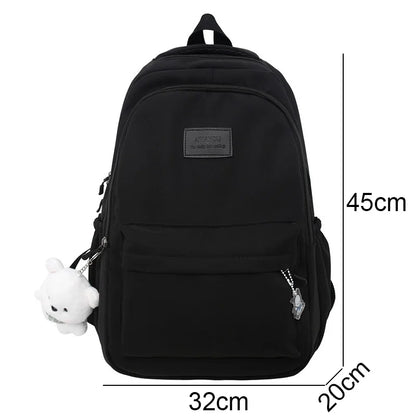 2023 Korea Kawaii Lady High Capacity Waterproof College Backpack Trendy Women Laptop School Bags Cute Girl Travel Book Bag Cool