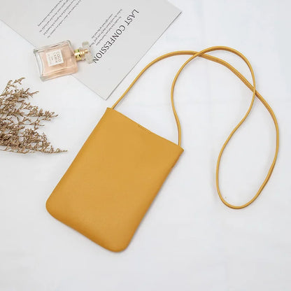 2023 Korean Ins Simple Satchel Mini Messenger Bag Women PU Leather Square Handbags Trend Crossbody Bolsa Feminina Lady Phone Bag