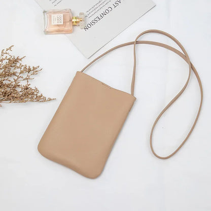 2023 Korean Ins Simple Satchel Mini Messenger Bag Women PU Leather Square Handbags Trend Crossbody Bolsa Feminina Lady Phone Bag