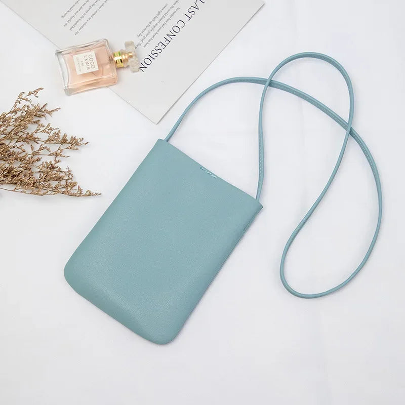 2023 Korean Ins Simple Satchel Mini Messenger Bag Women PU Leather Square Handbags Trend Crossbody Bolsa Feminina Lady Phone Bag