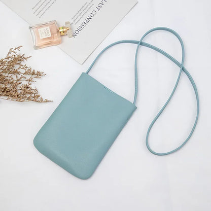 2023 Korean Ins Simple Satchel Mini Messenger Bag Women PU Leather Square Handbags Trend Crossbody Bolsa Feminina Lady Phone Bag