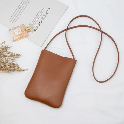 2023 Korean Ins Simple Satchel Mini Messenger Bag Women PU Leather Square Handbags Trend Crossbody Bolsa Feminina Lady Phone Bag