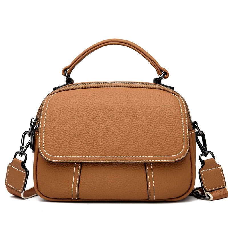 2023 Luxury Cow Leather Women Shoulder Crossbody Bag Fashion Female Messenger Phone Bag 100% Genuine Leather Women's Bag Handbag