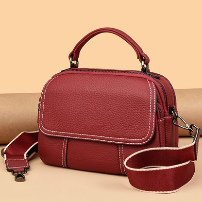 2023 Luxury Cow Leather Women Shoulder Crossbody Bag Fashion Female Messenger Phone Bag 100% Genuine Leather Women's Bag Handbag