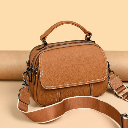 2023 Luxury Cow Leather Women Shoulder Crossbody Bag Fashion Female Messenger Phone Bag 100% Genuine Leather Women's Bag Handbag