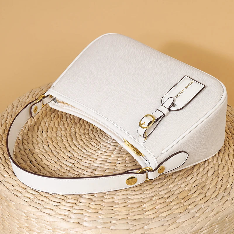 2023 Luxury Designer Handbags Female Solid Color Messenger Tote Sac High Quality Genuine Leather Women Shoulder Crossbody Bags