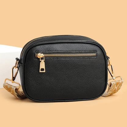 2023 Luxury Handbags Genuine Leather Women Shoulder Messenger Bags Designer Weave Wide Shoulder Strap Female Messenger Tote Sac