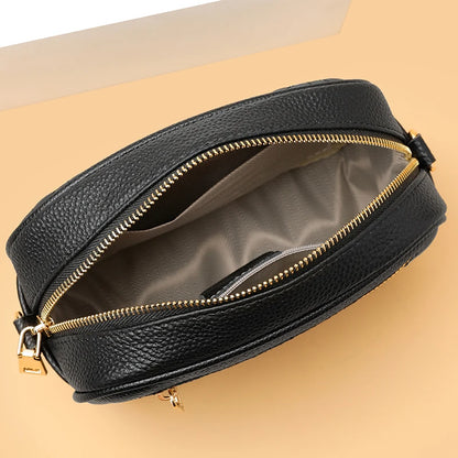 2023 Luxury Handbags Genuine Leather Women Shoulder Messenger Bags Designer Weave Wide Shoulder Strap Female Messenger Tote Sac