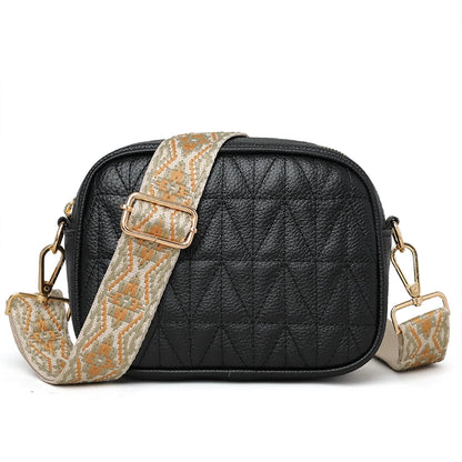 2023 Luxury Handbags Genuine Leather Women Shoulder Messenger Bags Designer Weave Wide Shoulder Strap Female Messenger Tote Sac