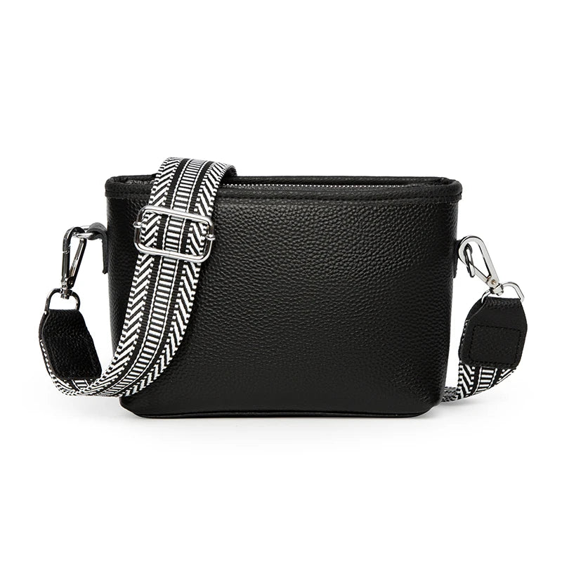2023 Luxury Weave Wide Shoulder Genuine Leather Women Shoulder Crossbody Bags Designer Cowhide Handbags Female Small Bucket bag