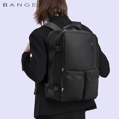 2023 Men's Backpack Men Business Travel Backpack Women School Expandable USB Bag Large Capacity 15.6 Laptop Waterproof Fashion