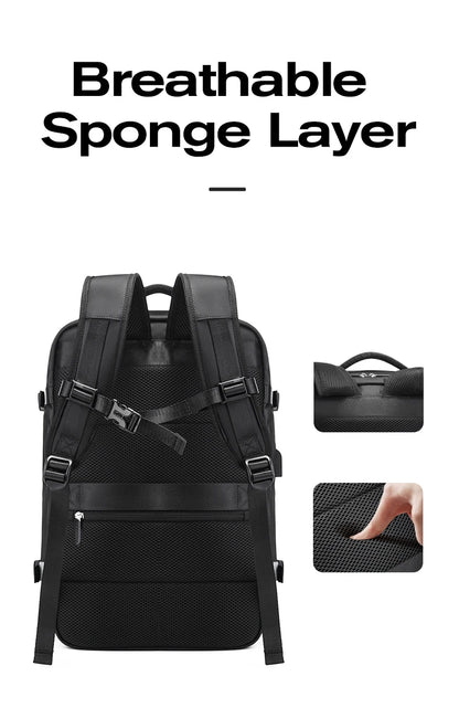 2023 Men's Backpack Men Business Travel Backpack Women School Expandable USB Bag Large Capacity 15.6 Laptop Waterproof Fashion
