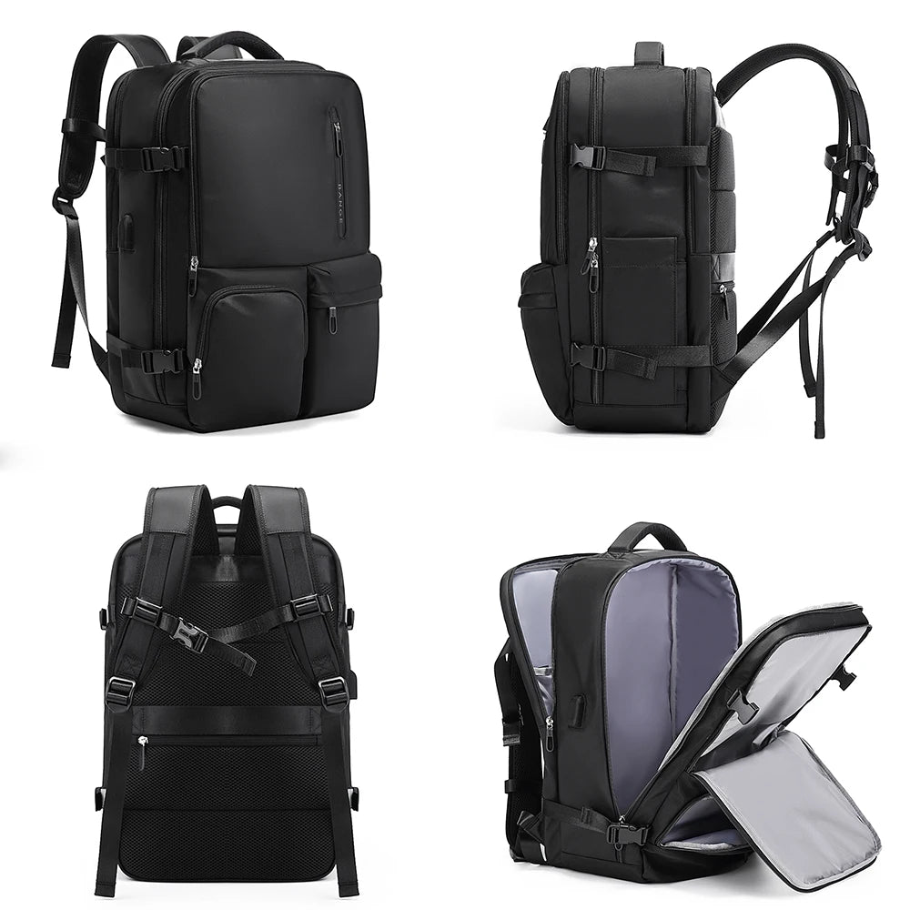 2023 Men's Backpack Men Business Travel Backpack Women School Expandable USB Bag Large Capacity 15.6 Laptop Waterproof Fashion
