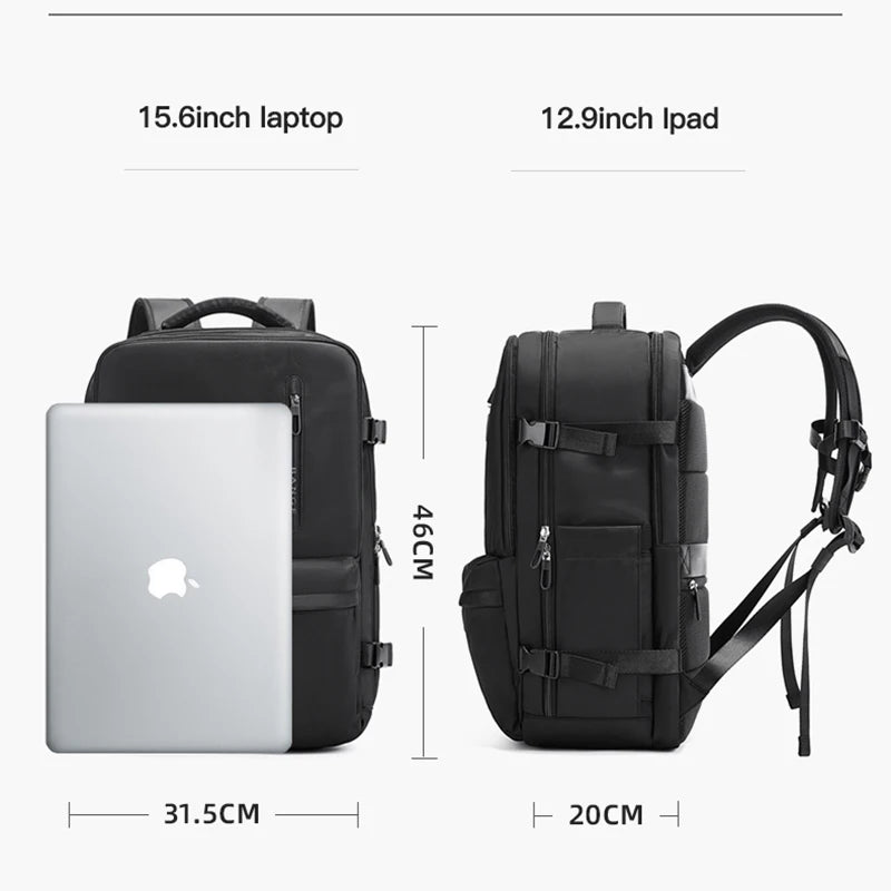 2023 Men's Backpack Men Business Travel Backpack Women School Expandable USB Bag Large Capacity 15.6 Laptop Waterproof Fashion