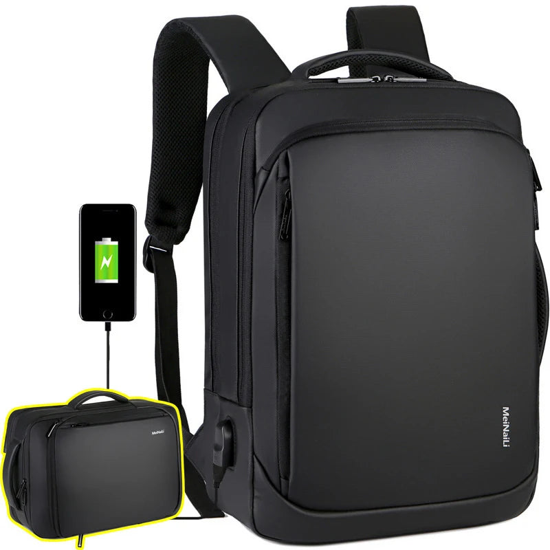 2023 Mens USB Charging Backpack 14 15.6 inch Laptop Bags Male Business Bagpacks Waterproof Multifunctional Travel Bag mochila