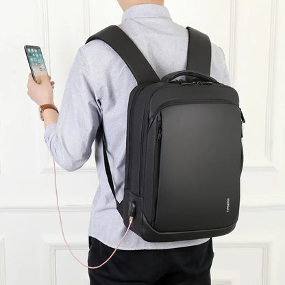 2023 Mens USB Charging Backpack 14 15.6 inch Laptop Bags Male Business Bagpacks Waterproof Multifunctional Travel Bag mochila