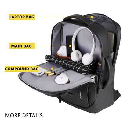 2023 Mens USB Charging Backpack 14 15.6 inch Laptop Bags Male Business Bagpacks Waterproof Multifunctional Travel Bag mochila