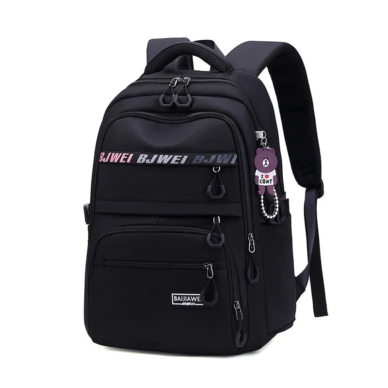 2023 Multi Pocket Nylon Backpack Travel Rucksack Cute Casual Daypack School Bag for Women Student Teenagers Shoolbags Bookbag