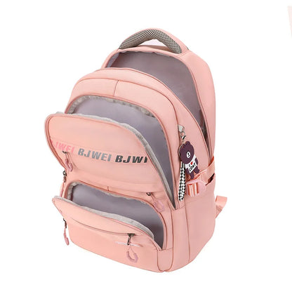 2023 Multi Pocket Nylon Backpack Travel Rucksack Cute Casual Daypack School Bag for Women Student Teenagers Shoolbags Bookbag