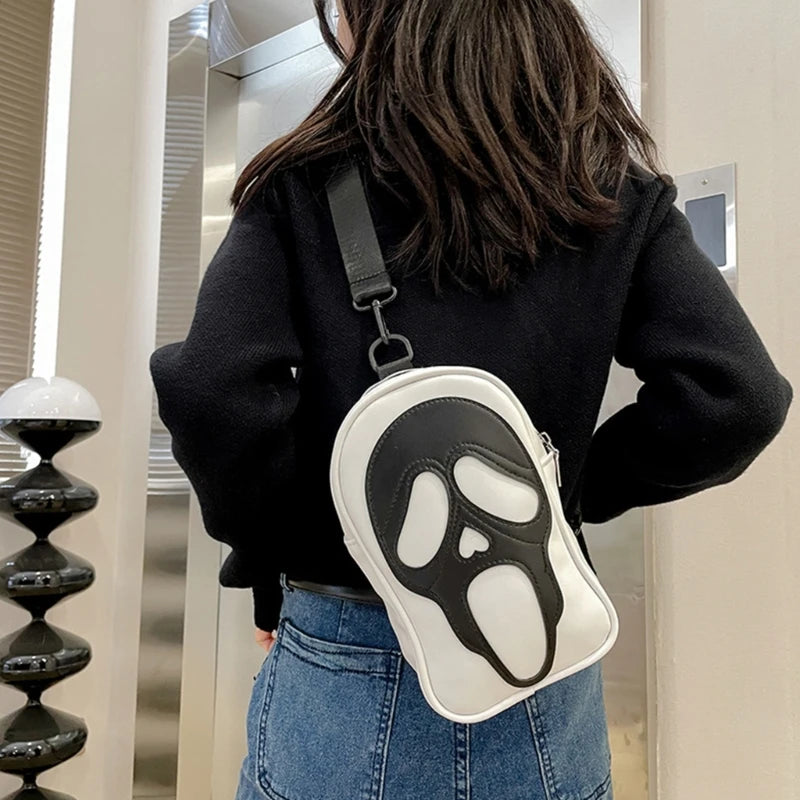 2023 NEW Casual Shoulder Bags Versatile Funny Bags Travel Bags Fashion Chest Bag Crossbody Bags for Teen Boy Girl GhostFace Bags