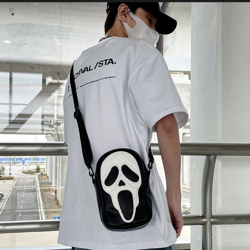 2023 NEW Casual Shoulder Bags Versatile Funny Bags Travel Bags Fashion Chest Bag Crossbody Bags for Teen Boy Girl GhostFace Bags