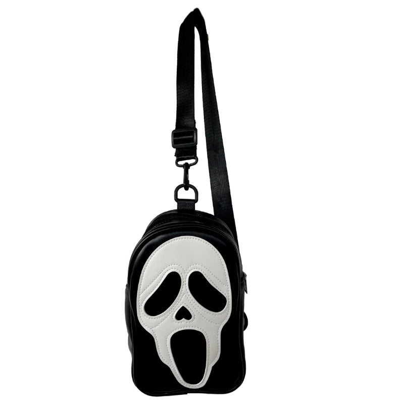 2023 NEW Casual Shoulder Bags Versatile Funny Bags Travel Bags Fashion Chest Bag Crossbody Bags for Teen Boy Girl GhostFace Bags