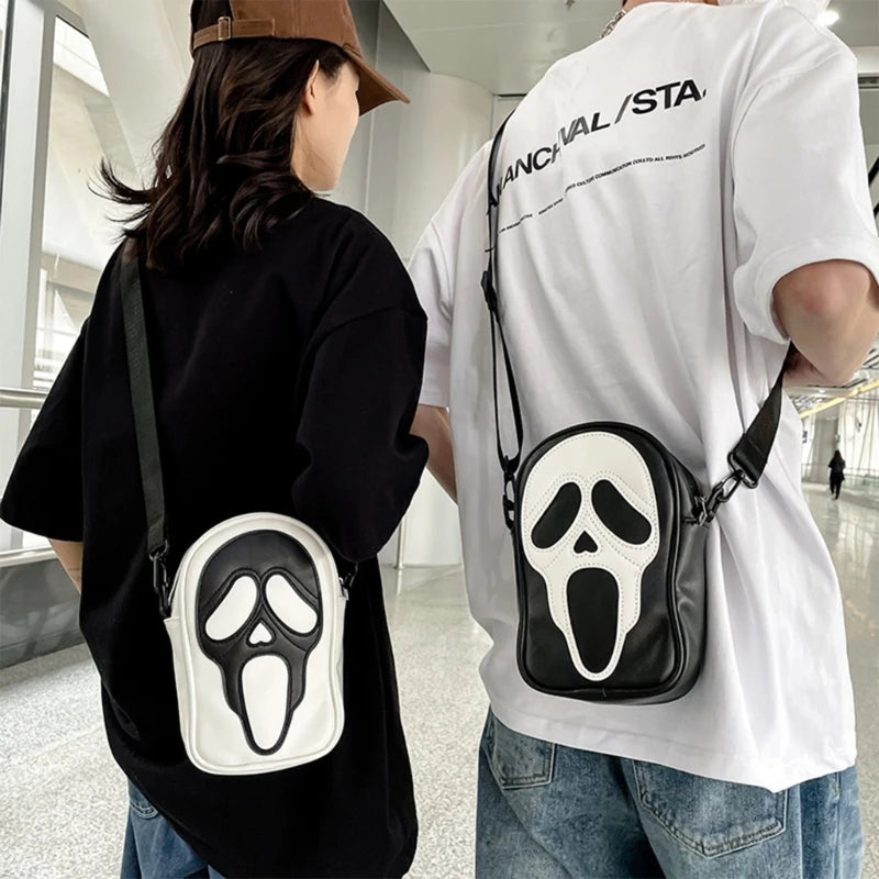 2023 NEW Casual Shoulder Bags Versatile Funny Bags Travel Bags Fashion Chest Bag Crossbody Bags for Teen Boy Girl GhostFace Bags