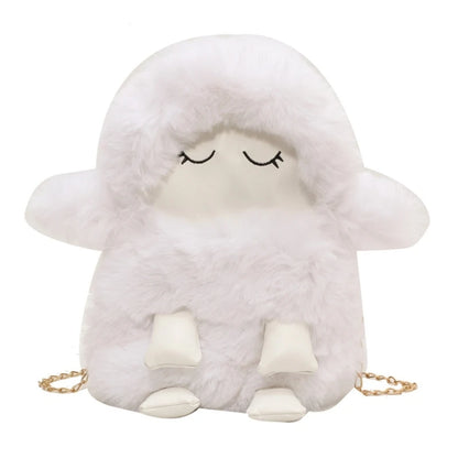 2023 NEW Shoulder Bag Plush Sheep Crossbody Bag Versatile Chain Bag for Women Girl Trendy Cellphone Bag